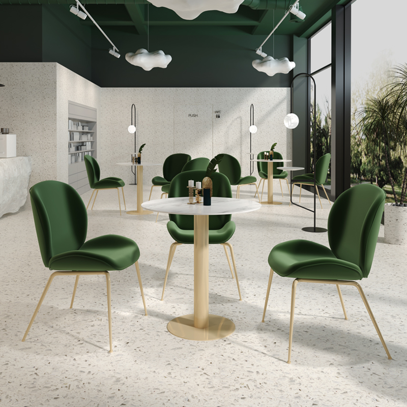 北欧简约休闲小圆桌洽谈桌椅组合办公室会客接待桌咖啡奶茶店桌椅 - 图1