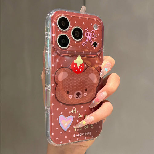 适用oppok13k12手机壳k11x草莓熊k10活力版k9s旋转磁吸支架k7k5k3k1网红超火pro卡通可爱高级plus新turbo女 - 图0