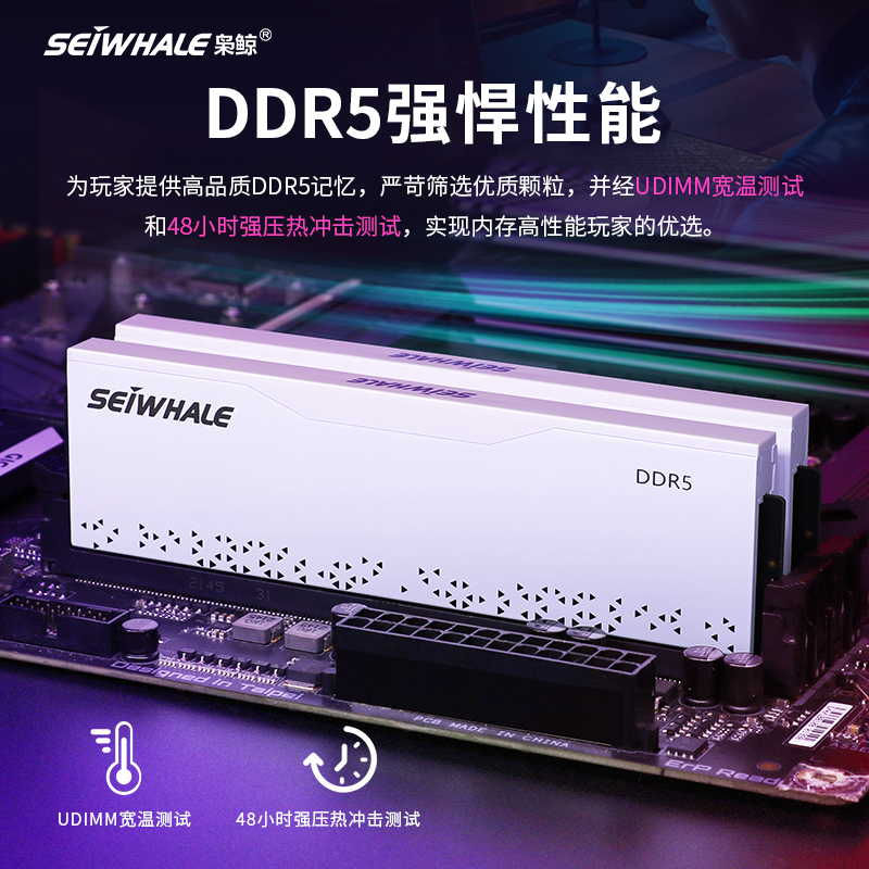 枭鲸审判者DDR5台式机内存条16G/32G/48G 5600 6000海力士6400 - 图0