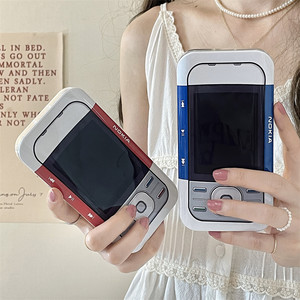 复古诺基亚滑盖镜子适用iPhone13手机壳14苹果15promax土酷11女款2023新款网红男士12pro小众个性创意潮防摔