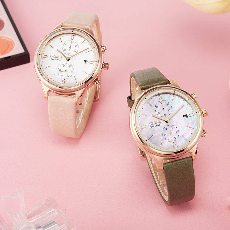Citizen西铁城手表女光动能双眼时尚文艺潮流皮带表FB2003/FB2008 Citizen西铁城手表女光动能双眼时尚文艺潮流皮带表FB2003/FB2008