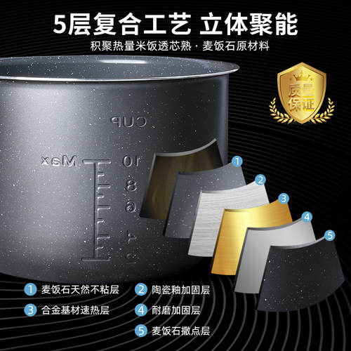适用于美的电压力锅内胆6L升MY-12PLS607A/12LS607A不粘内胆锅芯 - 图1