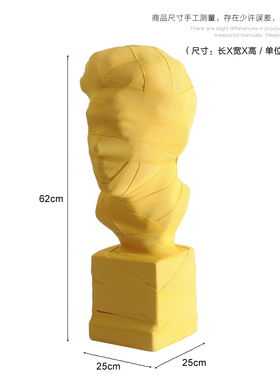 样板房装饰柜创意头像雕塑艺术品