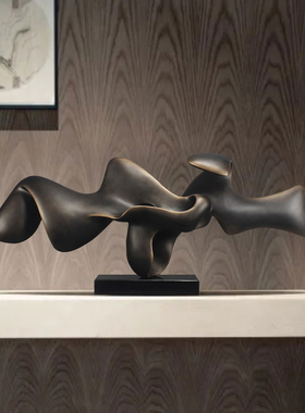 横向玻璃钢雕塑酒店公司入户摆件