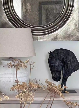 客厅艺术复古马头创意装饰摆件