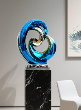 色彩绚丽扭结抽象雕塑艺术装饰品