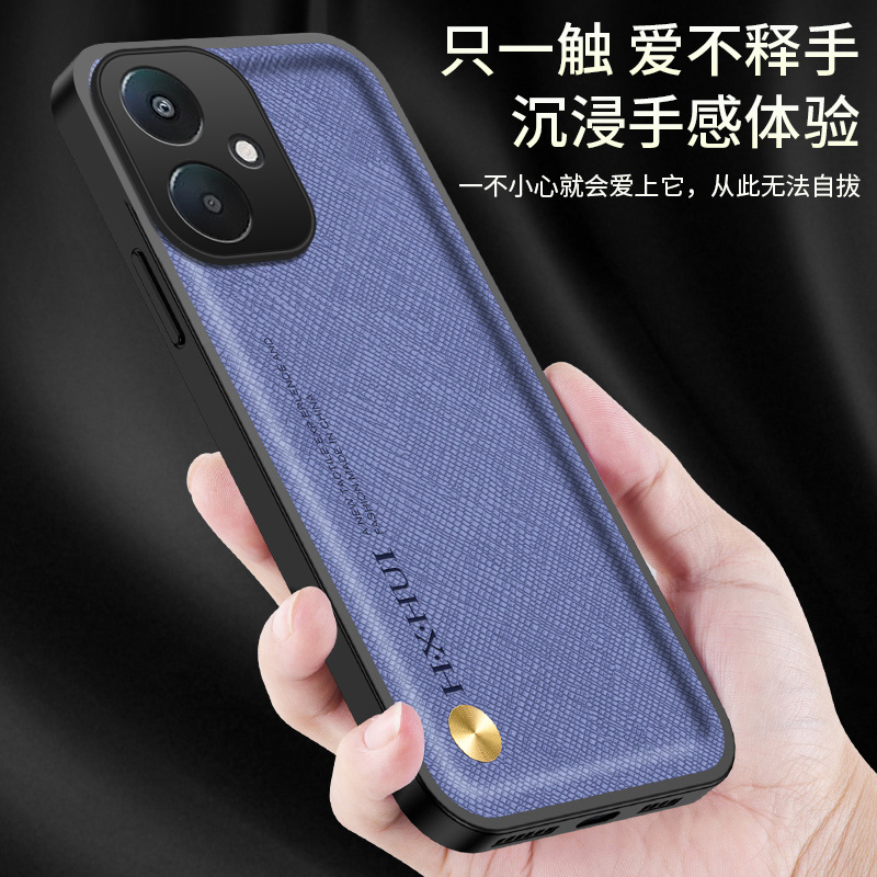 适用红米13C手机壳膜Redmi 13c高档皮纹保护套hm13c车载支架磁吸hongmi十三c精孔防摔23124RN87C软外壳男女款 - 图0