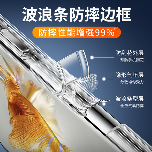 倍越适用华为mate50手机壳mate50pro保护套m50e新款mt透明mete防摔mata全包镜头meta硅胶软壳por外壳男女款5g - 图3