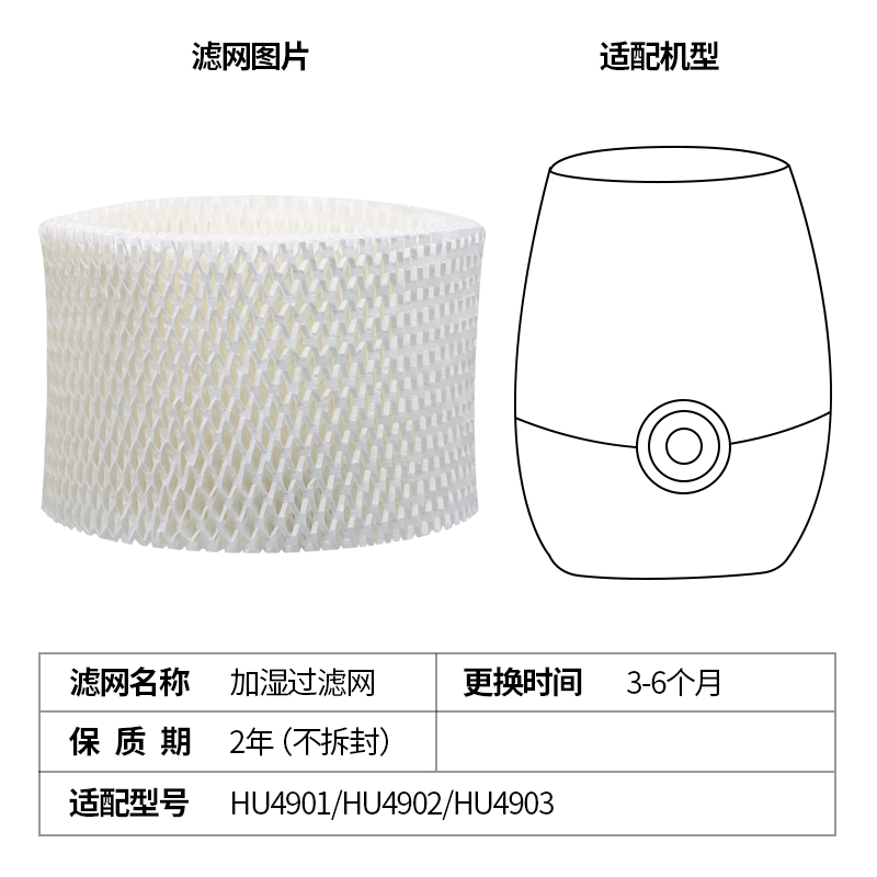 适配飞利浦空气加湿器配件过滤网滤芯 HU4101配HU4901/4902/4903 - 图0