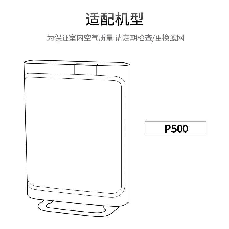 适配BONECO/博瑞客P500空气净化器复合型滤网A503滤芯套装 - 图1