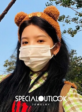 环球影城Tim小熊发箍女款2025新款高颅顶洗脸头箍发卡女可爱发捆