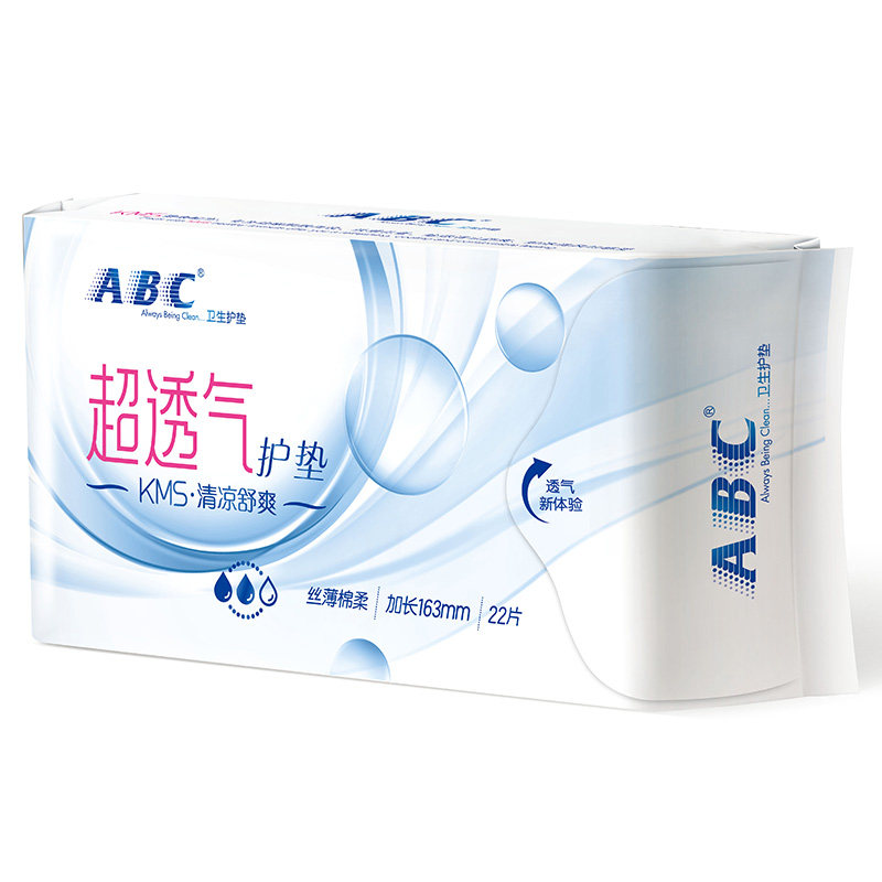 abc清凉超薄透气加长163女卫生巾 智凡盈家居卫生巾