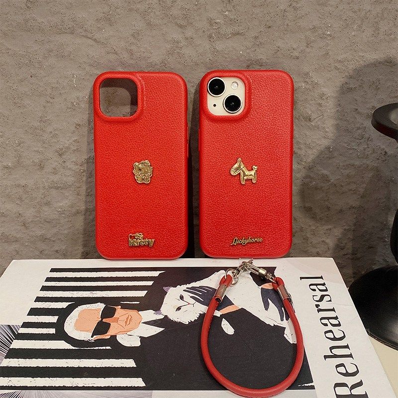 红色英文金马适用小米17手机壳15spro立体14本命年13新年12s卡通12x仿皮por皮纹mi硅胶米简约十七马年荔枝纹p,淘宝优惠券,粉丝福利购,淘宝优惠卷