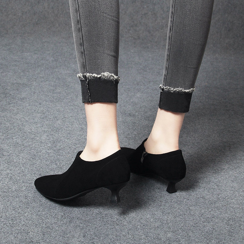 2025新款春款女鞋3公分小跟鞋羊皮深口单鞋女真皮法式尖头鞋皮鞋,淘宝优惠券,粉丝福利购,淘宝优惠卷