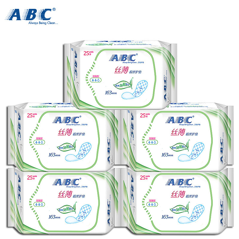 abc卫生护垫澳洲茶树精华劲吸丝薄 政通居家日用护垫