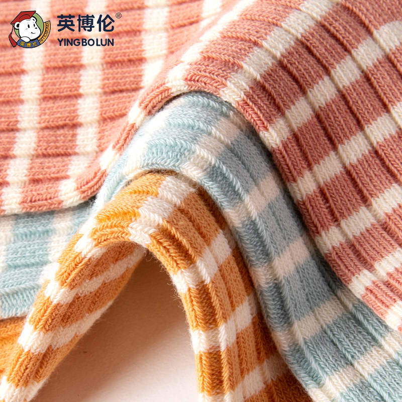 英博伦童袜秋冬儿童纯棉袜子女童中筒袜中大童女宝宝彩条保暖袜子,淘宝优惠券,粉丝福利购,淘宝优惠卷