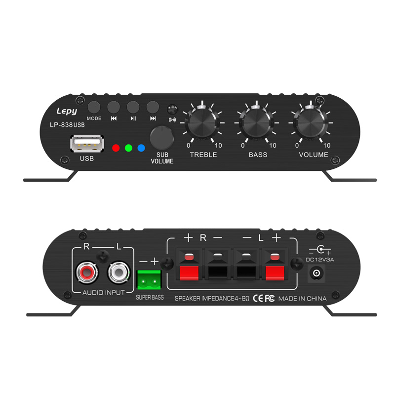 乐派低音炮功放2.1声道5.0蓝牙播放遥控3D立体声电脑游戏838USB - 图0