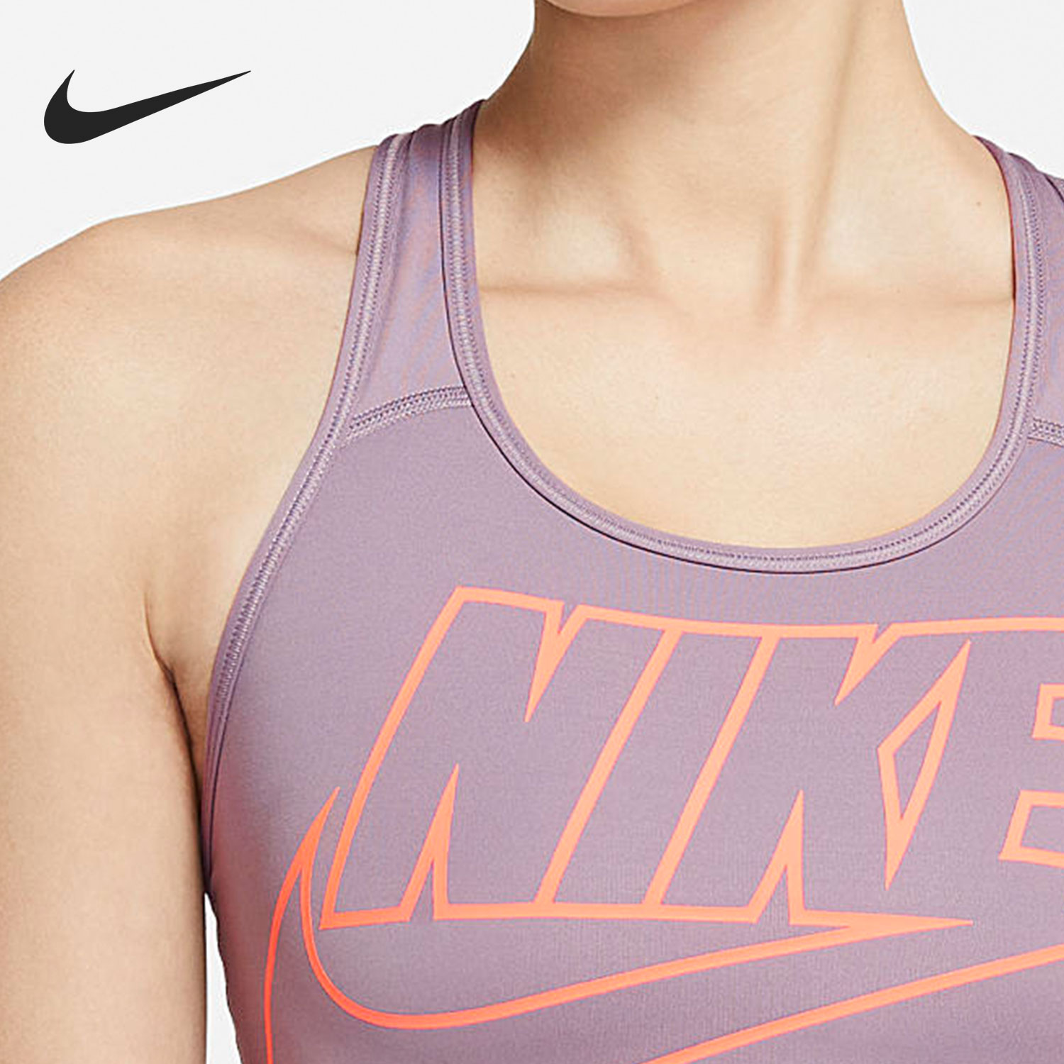 Nike/耐克正品2024夏季新款女子大LOGO健身文胸内衣 BV3644-531-图0