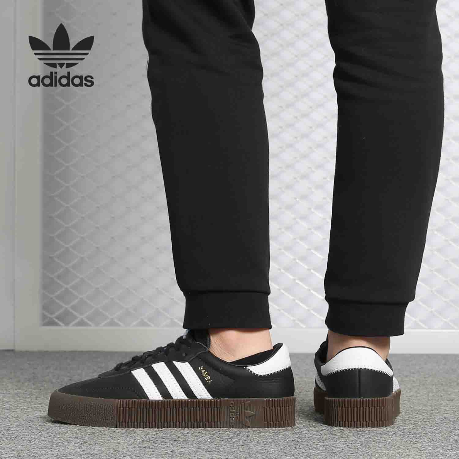 Adidas/阿迪达斯正品2024SAMBAROSE W 女子厚底松糕休闲鞋B28156 - 图2