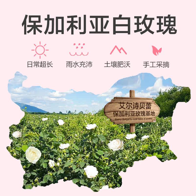 玫瑰纯露补水白玫瑰花水天然爽肤水 艾尔诗贝蕾纯露/花水