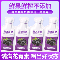 Mulberry Raw Pulp Fresh Great Fruits Xinjiang Mulberry Freshly Squeezed Raw Pulp Anthocyanin Health Flagship Store Stay Up All Night Drink