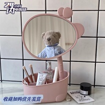 Dorm Net Red Mirror Princess Swivel Containing Dressings Lens Ins Wind Girl Hearts Cute Desktop Desktop Makeup Mirror