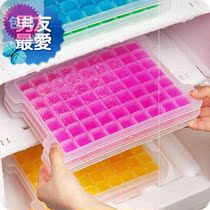   Creative Ice Grg Large Capacity 4 Floors With Lid Ice-making Box Home Fridge Ice-making Box J Mold Ice Cubes Storage 