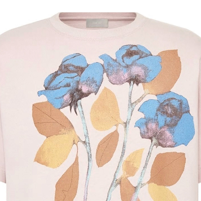 dior homme男士粉色印花迪奥t恤 联采海外T恤