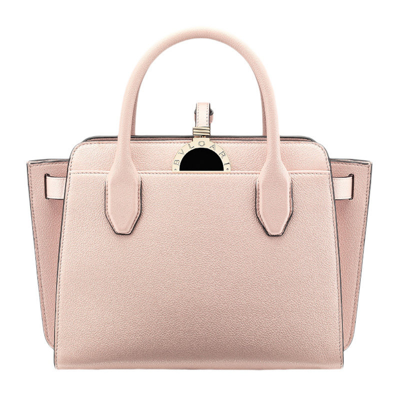 bvlgari粉色女士大容量手提手拿包 联采海外女士包袋