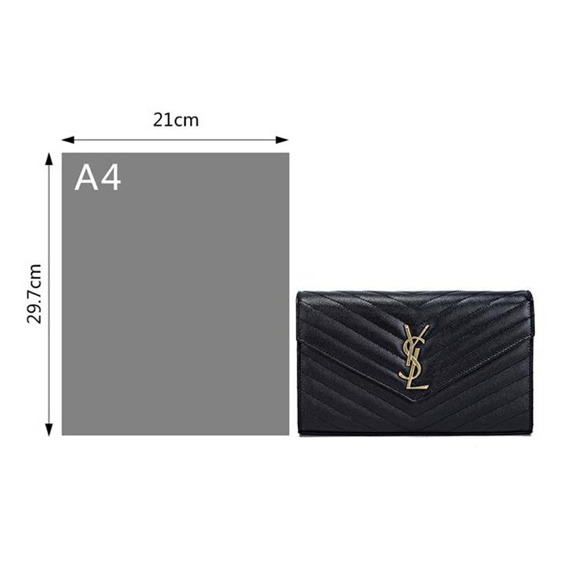 圣罗兰monogram黑色牛皮斜挎单肩包 联采海外女士包袋