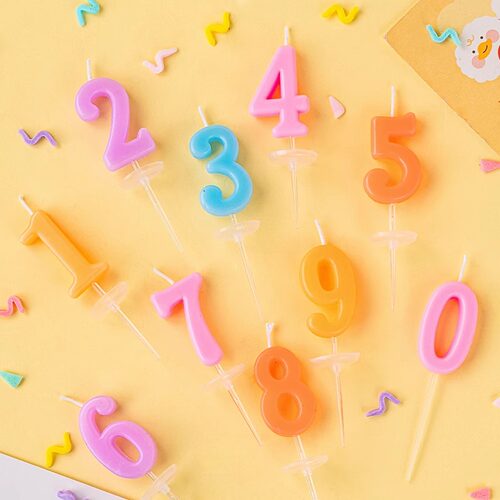 50个装彩色数字蜡烛生日蛋糕装饰插件儿童生日宴派对无烟小蜡烛 - 图1