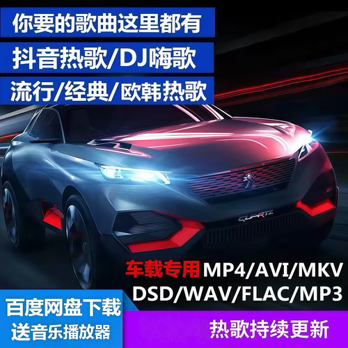 2026年无损车载音乐下载包高音质免费抖音MP3歌曲dj/flac/wav/mp4 - 图0