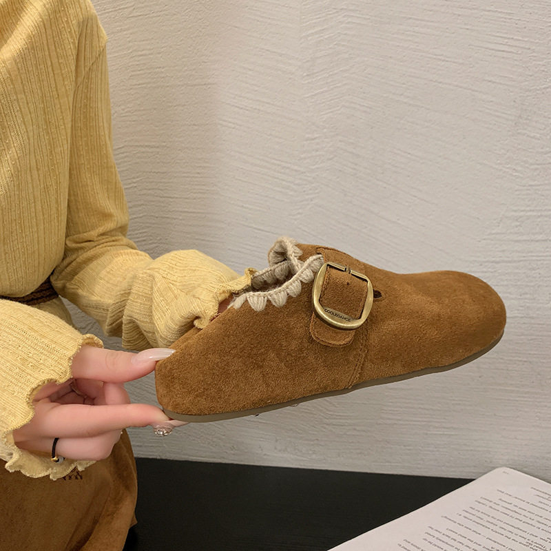 2026厚底内增高全包勃肯鞋女款秋季新款一脚蹬休闲单鞋豆豆乐福鞋,淘宝优惠券,粉丝福利购,淘宝优惠卷