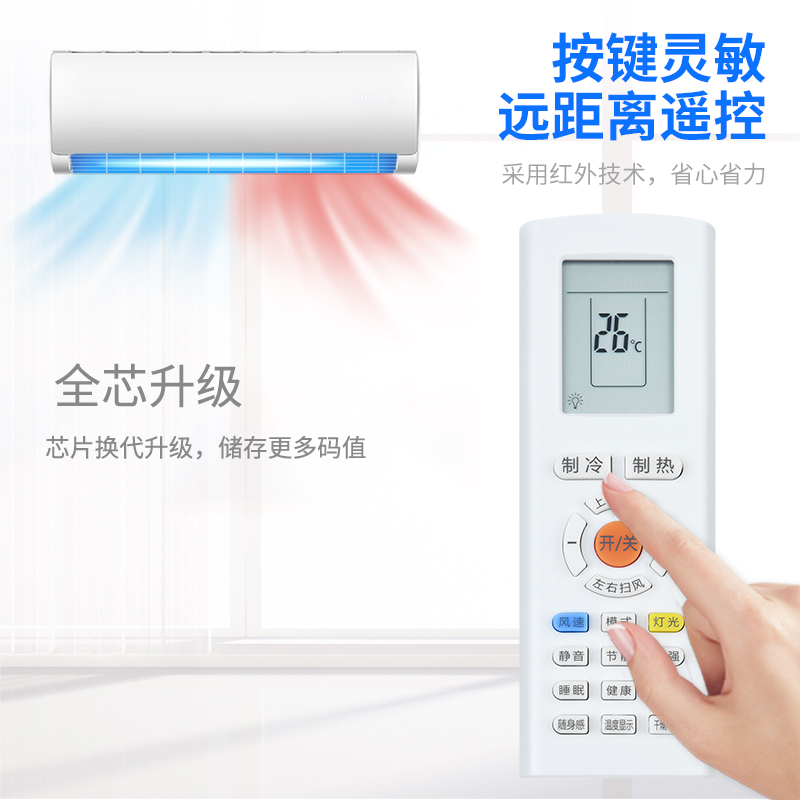 适用于维SKYWORTH RAOA RA0A RAOA4 RA0A4空调遥控器维品清悦朗悦朗净鸿欣达原装款