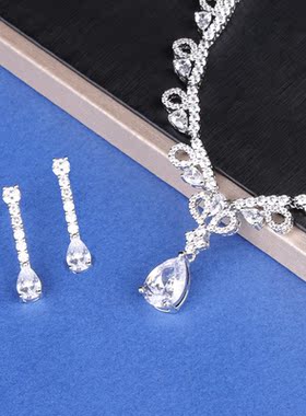 甜美系造型项链婚纱配饰闪亮