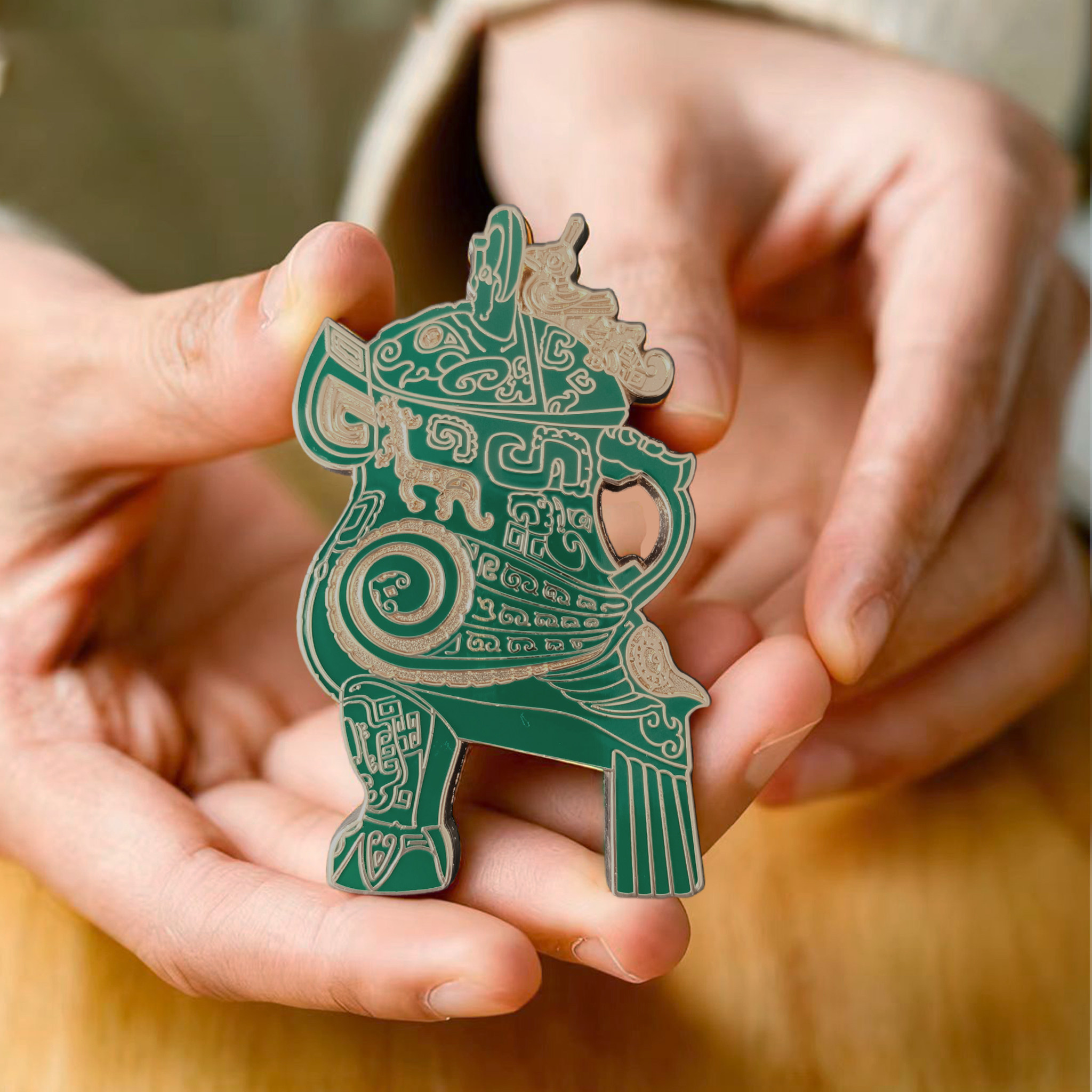 河南博物院妇好鸮尊镇院之宝金属冰箱贴文创纪念品古风装创意饰贴