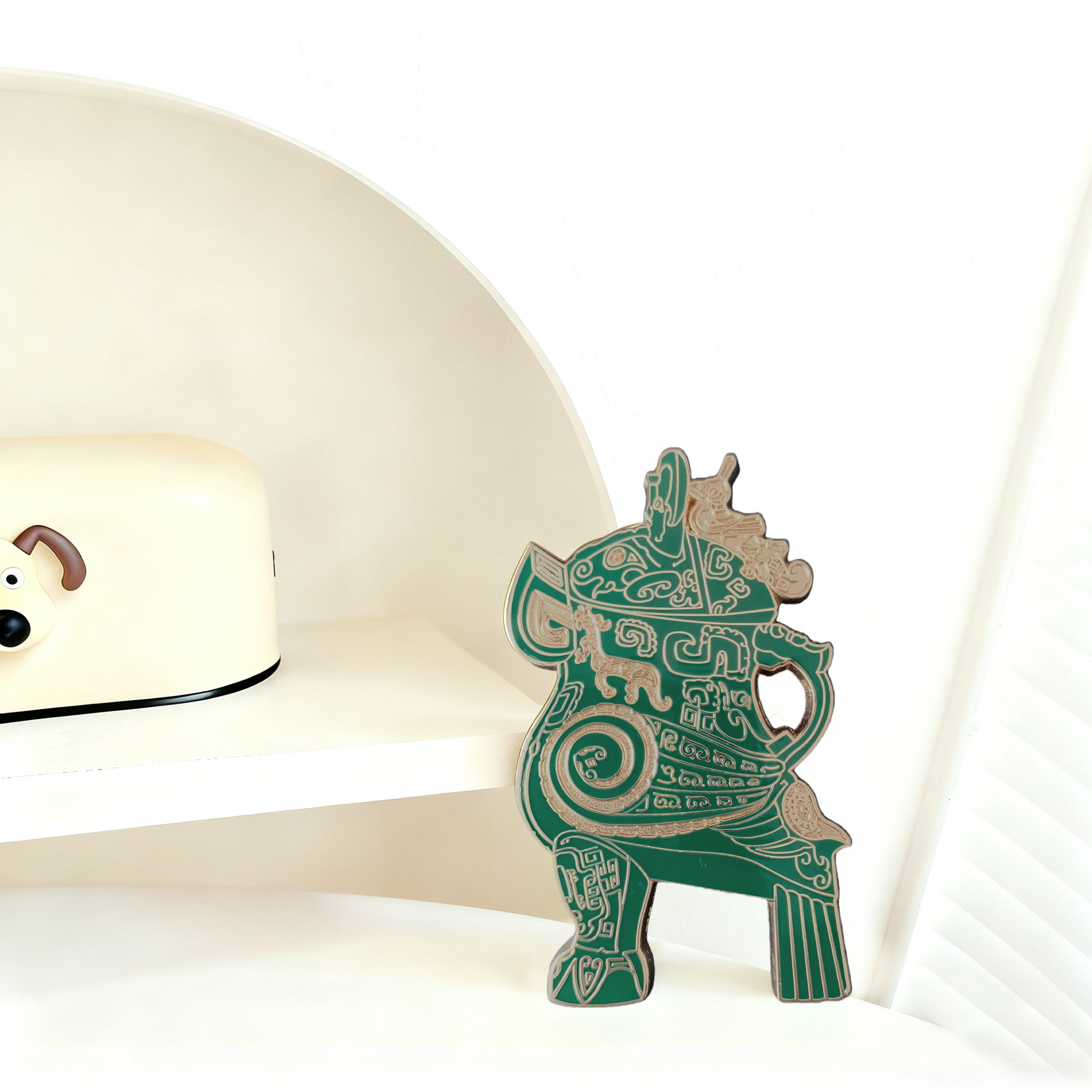 河南博物院妇好鸮尊镇院之宝金属冰箱贴文创纪念品古风装创意饰贴