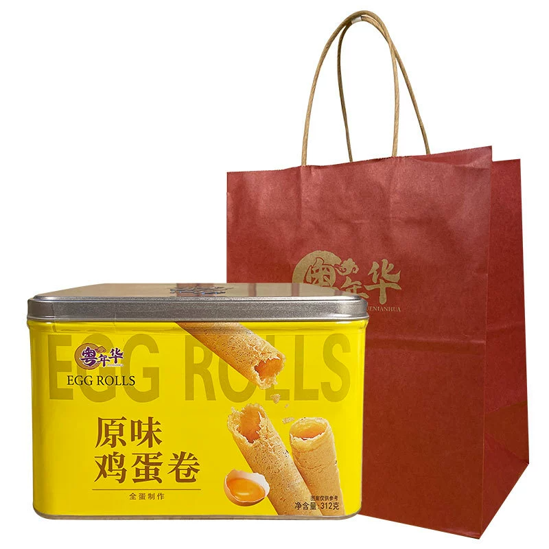 广东特产粤年华手工凤凰卷礼盒装零食年货送礼休闲饼干糕点蛋卷