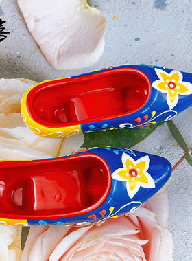 陶瓷摆件土耳其浮雕花盆底绣花