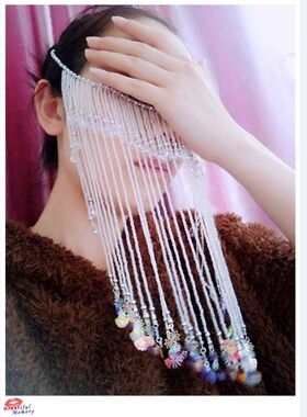 古风流苏汉服超仙遮脸面纱