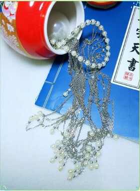 古风流苏新娘秀禾服配饰蒙面凤冠