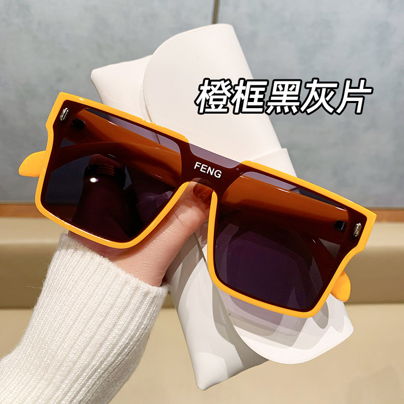 网红连体墨镜男款开车专用痞帅大框防风太阳镜女高级感防紫外线