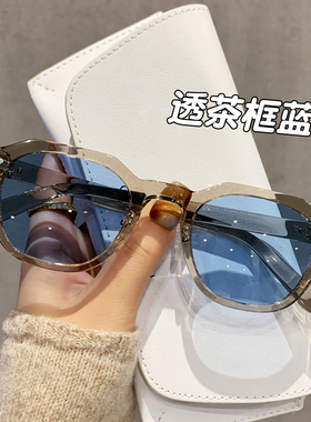 2026新款韩系日落茶色墨镜男款带度数开车专用偏光太阳镜女显脸小
