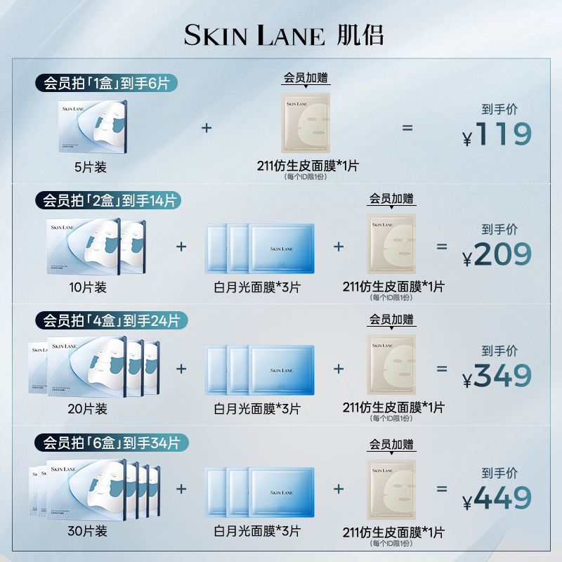 Skin Lane肌侣白月光面膜焕亮保湿滋养修护肌肤弹润紧致面膜