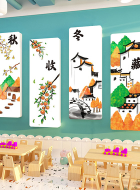 餐厅雪弗板装饰墙贴画