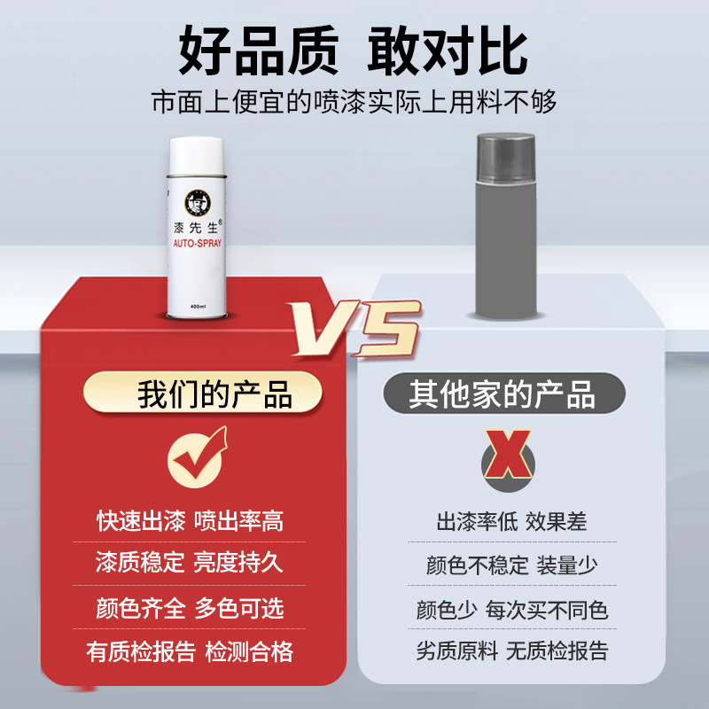 纯黑色手摇自喷漆RAL9004/9005/9011/9017交通黑劳尔色修补油漆 - 图1