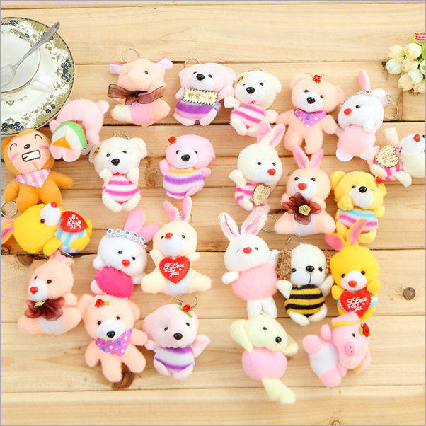 婚庆抛洒布娃娃批发抓机地推迷你小号公仔玩偶熊挂件花束毛绒玩具,淘宝优惠券,粉丝福利购,淘宝优惠卷