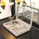 Jewelry earrings ring necklace display storage box