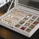 Jewelry earring storage box velvet delicate small ring