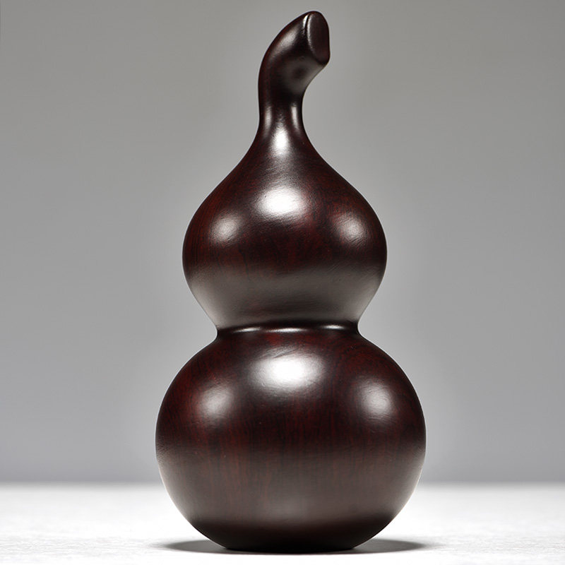 黑檀木雕葫芦摆件实木质葫芦玄关客厅家居桌面摆设装饰工艺品,淘宝优惠券,粉丝福利购,淘宝优惠卷
